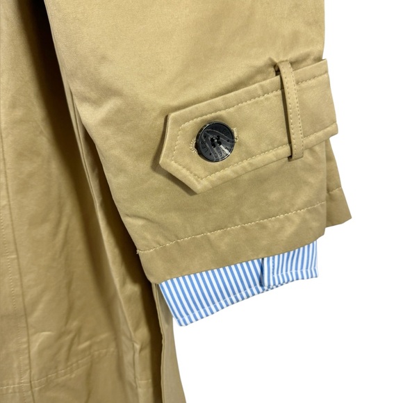 Anthropologie Avec Les Filles Poplin Shirting Belted Trench Coat Medium - Picture 12 of 16